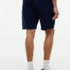 Regular Fit Sweatshort met golvend vlaglogo Regular Fit Sweatshort met golvend vlaglogo