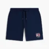 Regular Fit Sweatshort met golvend vlaglogo Regular Fit Sweatshort met golvend vlaglogo