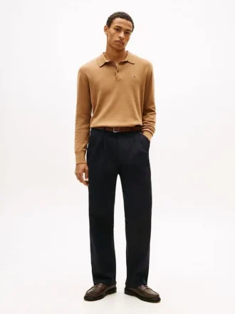 Relaxed Fit broek met plooien