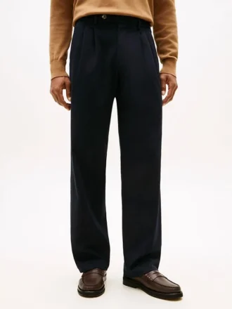 Relaxed Fit broek met plooien