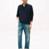 Relaxed jeans met gesp Relaxed jeans met gesp