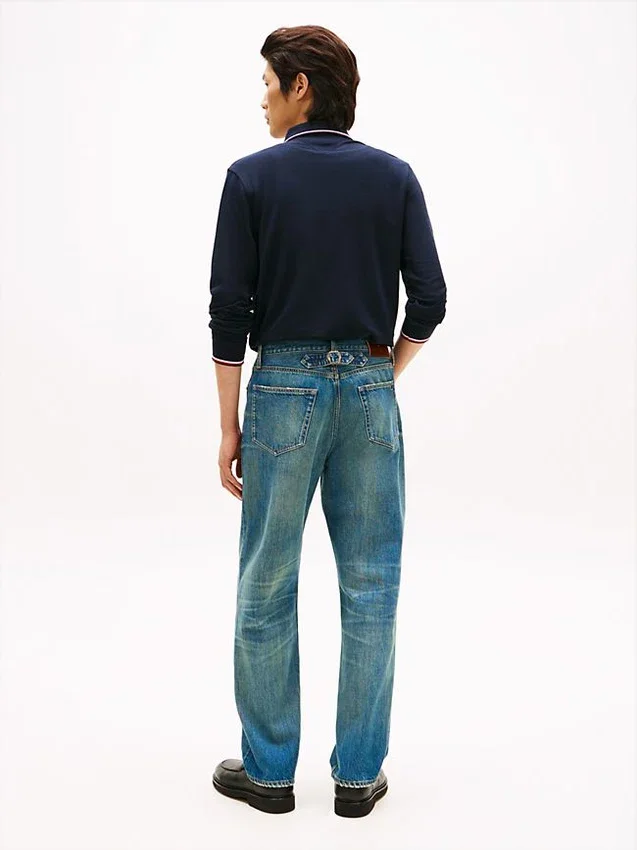Relaxed jeans met gesp Relaxed jeans met gesp