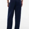 Relaxte, lichte seersucker-broek met wolmix Relaxte, lichte seersucker-broek met wolmix