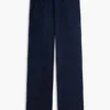 Relaxte, lichte seersucker-broek met wolmix Relaxte, lichte seersucker-broek met wolmix