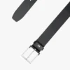 Riem van glad leer met vierkante gesp Riem van glad leer met vierkante gesp