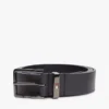 Riem van glad leer met vierkante gesp Riem van glad leer met vierkante gesp