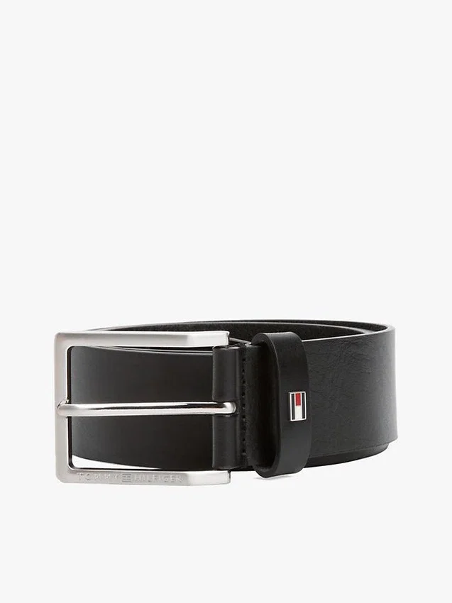 Riem van glad leer met vierkante gesp Riem van glad leer met vierkante gesp