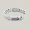 Roestvrijstalen armband met vlagstrepen