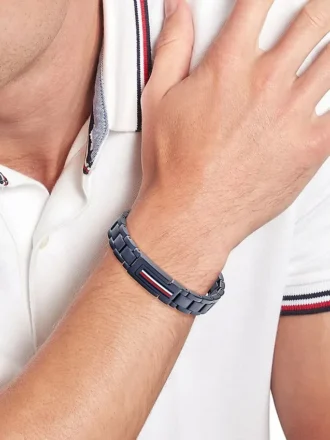 Roestvrijstalen armband met vlagstrepen