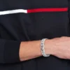 Roestvrijstalen armband met vlagstrepen