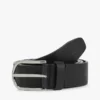 Ronde gesp, gladde leren riem