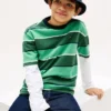 Rugby-T-shirt met strepen voor kinderen Rugby-T-shirt met strepen voor kinderen