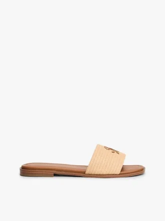Script Monogram geweven slippers