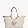 Script Monogram Linnen Maxi-draagtas Script Monogram Linnen Maxi-draagtas