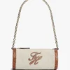 Script Monogram linnen tas met kettingriem Script Monogram linnen tas met kettingriem