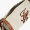 Script Monogram linnen tas met kettingriem Script Monogram linnen tas met kettingriem