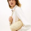 Script Monogram Raffia Chain Strap Bag Script Monogram Raffia Chain Strap Bag