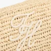 Script Monogram Raffia Chain Strap Bag Script Monogram Raffia Chain Strap Bag