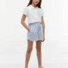 Seersuckershort met strepen voor kinderen
