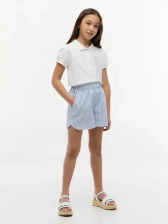 Seersuckershort met strepen voor kinderen