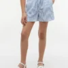 Seersuckershort met strepen voor kinderen