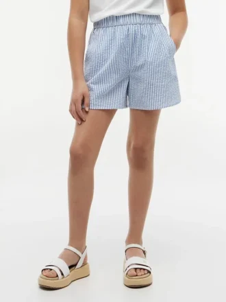 Seersuckershort met strepen voor kinderen