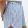 Seersuckershort met strepen voor kinderen