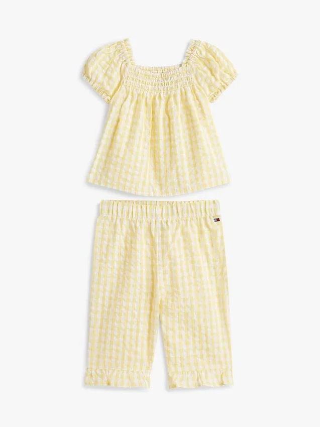 Set met geruite top en broek voor baby’s Set met geruite top en broek voor baby’s