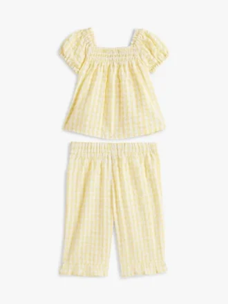Set met geruite top en broek voor baby’s Set met geruite top en broek voor baby’s