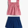 Set met geruite top en Shorts voor baby’s Set met geruite top en Shorts voor baby’s
