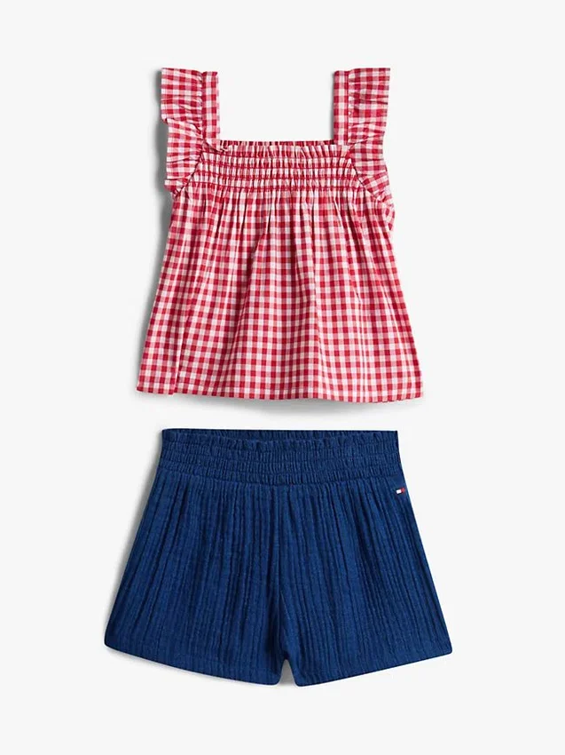 Set met geruite top en Shorts voor baby’s Set met geruite top en Shorts voor baby’s
