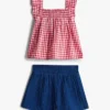 Set met geruite top en Shorts voor baby’s Set met geruite top en Shorts voor baby’s