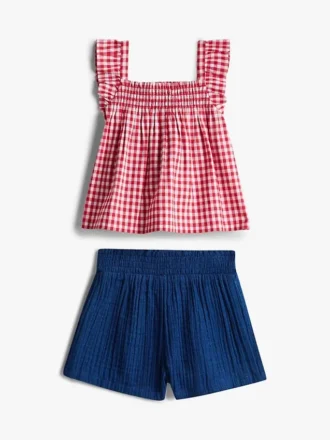 Set met geruite top en Shorts voor baby’s
