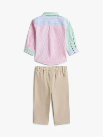 Set met gestreept shirt en broek voor baby’s Set met gestreept shirt en broek voor baby’s