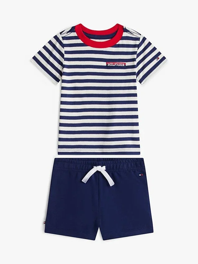 Set met gestreept T-shirt en Shorts voor baby’s Set met gestreept T-shirt en Shorts voor baby’s
