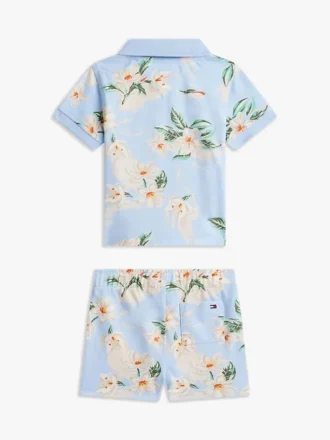 Set met polo en Shorts met bloemenprint voor baby’s