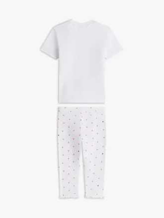 Set met T-shirt en legging met pointelle-patroon voor baby’s