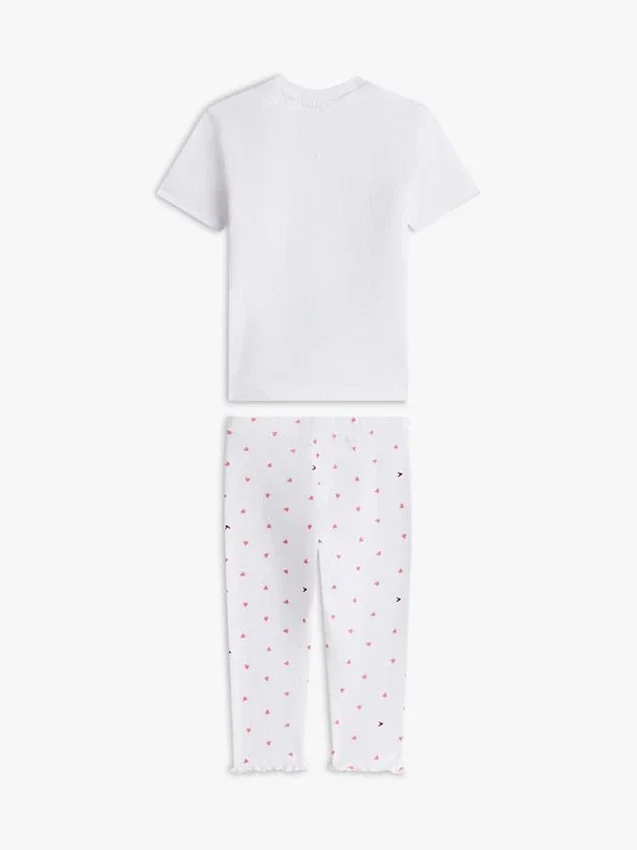 Set met T-shirt en legging met pointelle-patroon voor baby’s Set met T-shirt en legging met pointelle-patroon voor baby’s