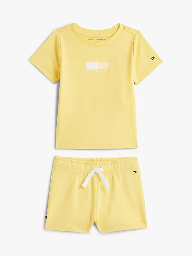 Set met T-shirt en Shorts met vlaglogo voor baby’s Set met T-shirt en Shorts met vlaglogo voor baby’s