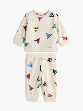 Set met top en broek met zeilvlaggen voor baby’s
