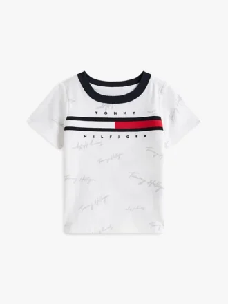 Signature Flag Stripe Logo T-shirt voor Baby’s