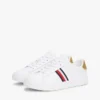 Signature Stripe leren court sneaker Signature Stripe leren court sneaker