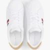 Signature Stripe leren court sneaker Signature Stripe leren court sneaker
