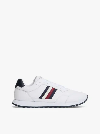 Signature Stripe Sneaker van gemengd leer