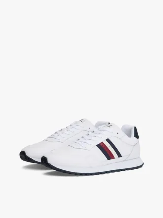 Signature Stripe Sneaker van gemengd leer