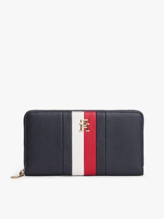 Signature Stripe Zip-portemonnee Signature Stripe Zip-portemonnee