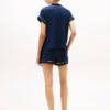 Slaapset met shirt en Shorts met contrasterende bies Slaapset met shirt en Shorts met contrasterende bies