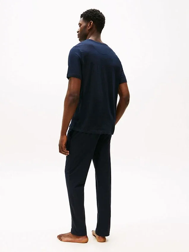 Slaapshirt van suède jersey met Henley-kraag Slaapshirt van suède jersey met Henley-kraag