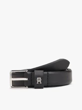 Slanke leren riem met vierkante gesp Slanke leren riem met vierkante gesp