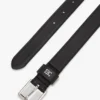 Slanke leren riem met vierkante gesp Slanke leren riem met vierkante gesp